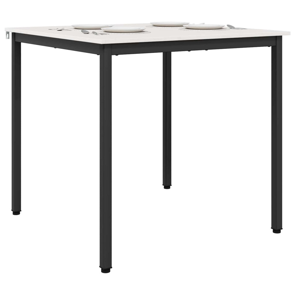 Esstisch Weiß 80 x 80 x 75 cm Massives Kiefernholz