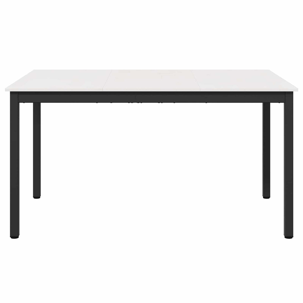 Esstisch Weiß 150 x 90 x 75 cm Massives Kiefernholz