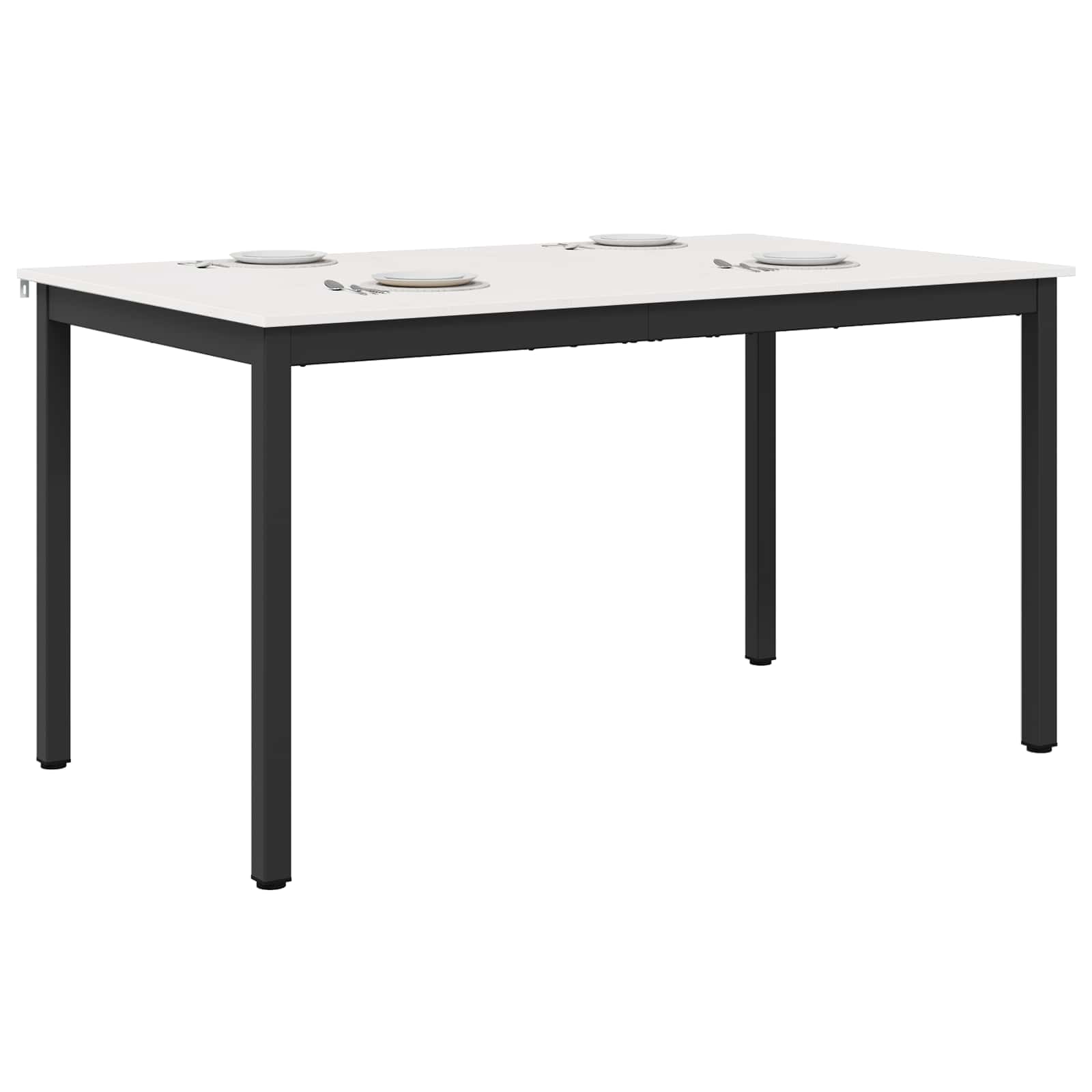 Esstisch Weiß 150 x 90 x 75 cm Massives Kiefernholz