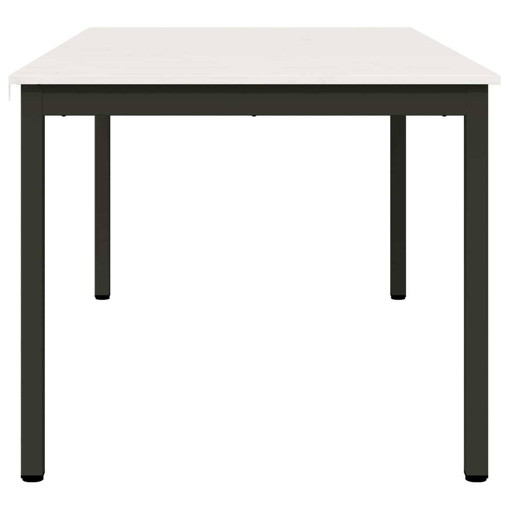 Esstisch Weiß 180 x 90 x 75 cm Massives Kiefernholz
