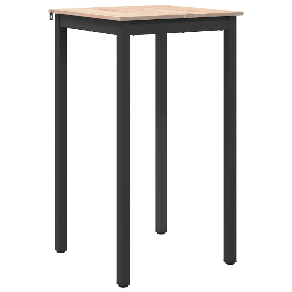 Bartisch Natur 60 x 60 x 105 cm Massives Kiefernholz