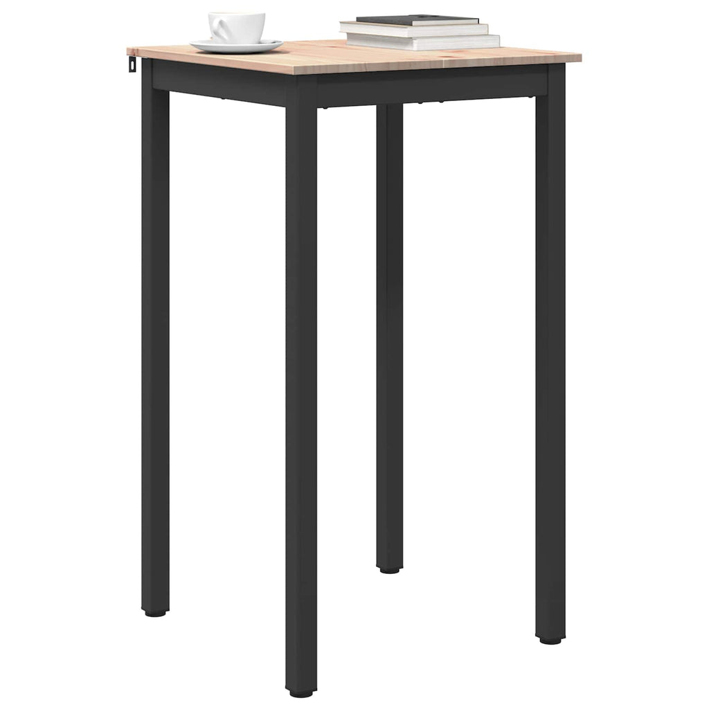 Bartisch Natur 60 x 60 x 105 cm Massives Kiefernholz