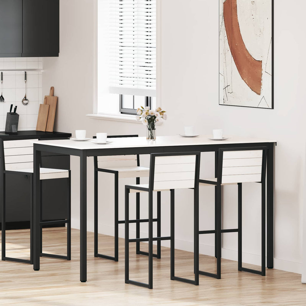 Bartisch Weiß 180 x 90 x 105 cm Massives Kiefernholz