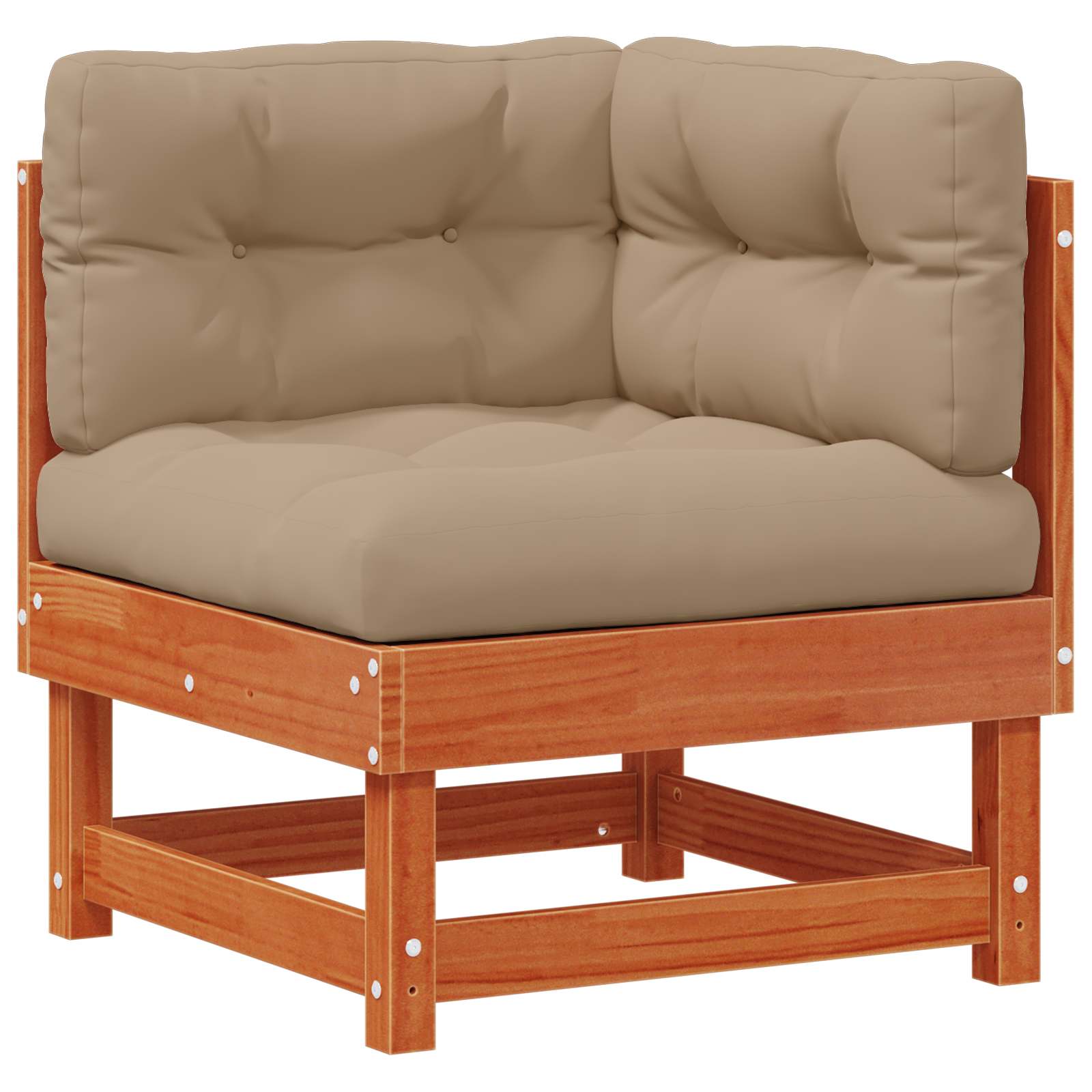 Gartenecksofa Massives Kiefernholz Wachsboden Kiefer