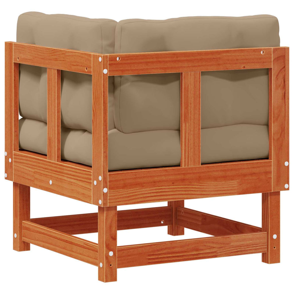 Gartenecksofa Massives Kiefernholz Wachsboden Kiefer