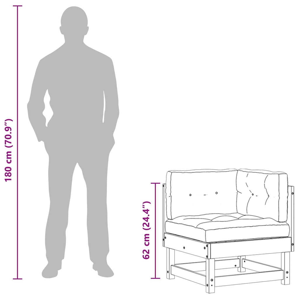 Gartenecksofa Massives Kiefernholz Wachsboden Kiefer