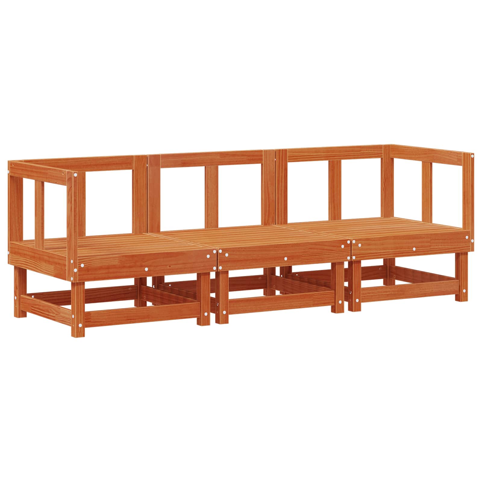 Sectional Sofa Einheiten Wachsbraun 183 x 61 x 62 cm