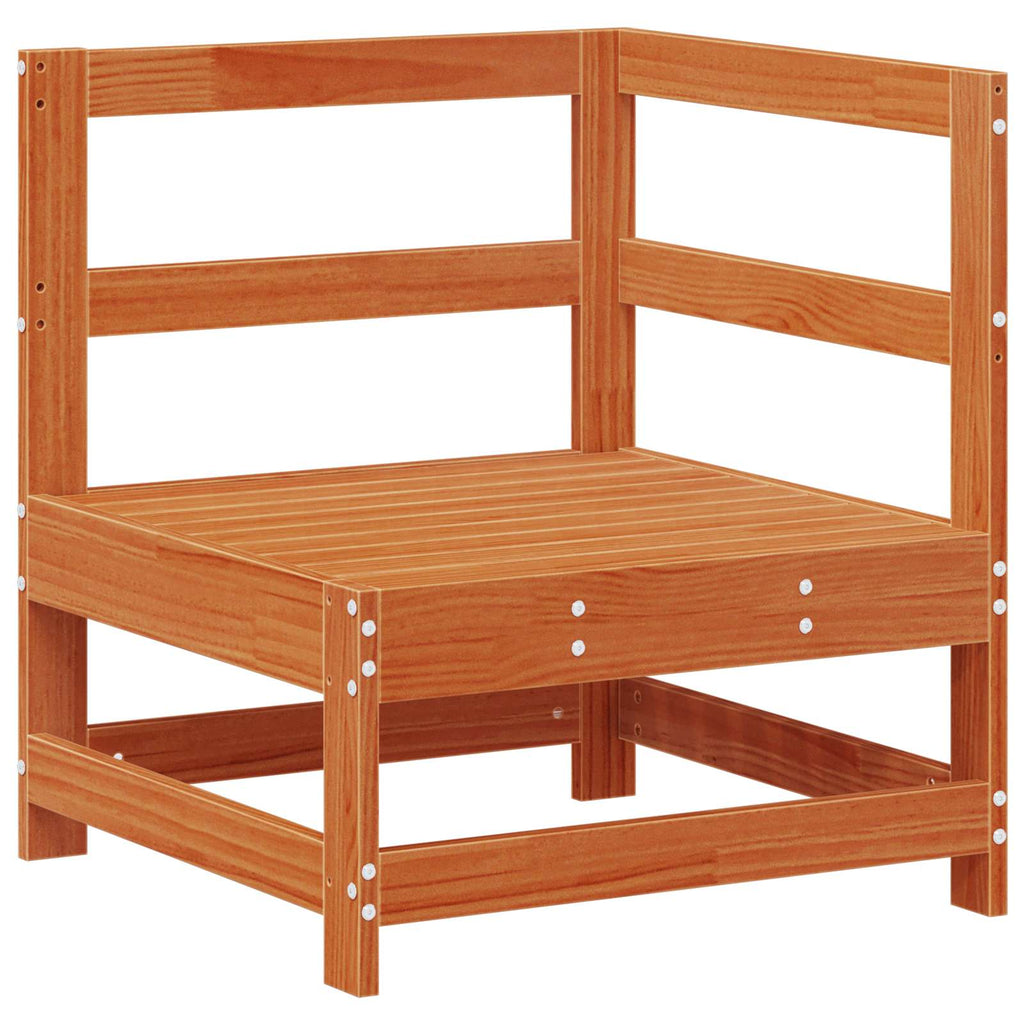 Gartenecksofa Massives Kiefernholz Wachsbraun