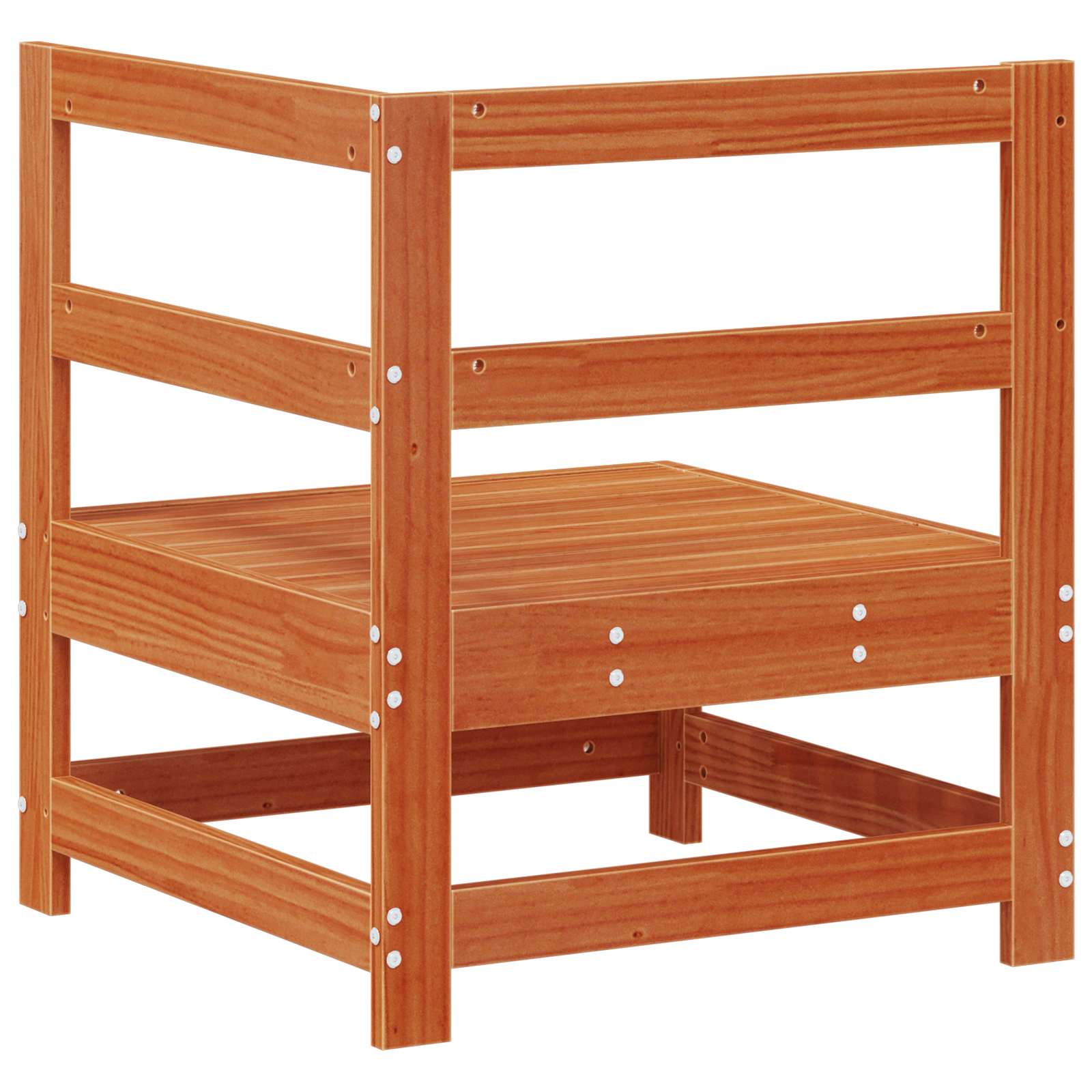 Gartenecksofa Massives Kiefernholz Wachsbraun 62 x 62 x 70,5 cm