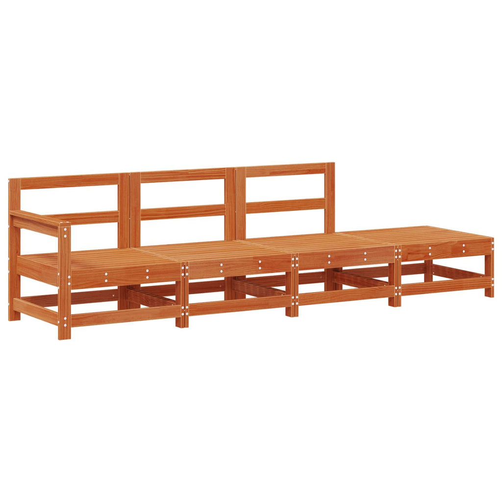 Sectional Sofa Einheiten Wachsbraun 252 x 62 x 70,5 cm