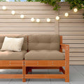 Gartenecksofa Massives Kiefernholz Wachsbraun