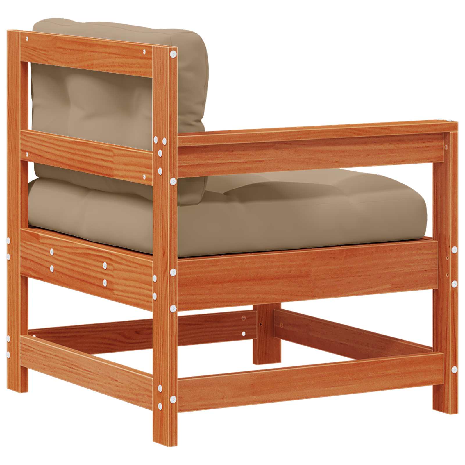 Gartenecksofa Massives Kiefernholz Wachsbraun