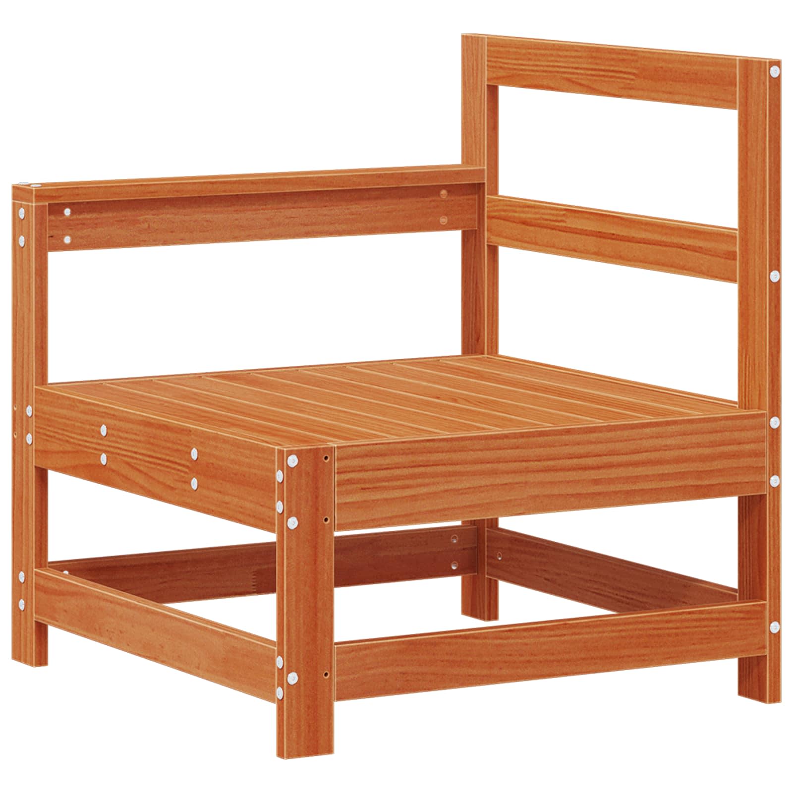 Gartenecksofa Massives Kiefernholz Wachsbraun