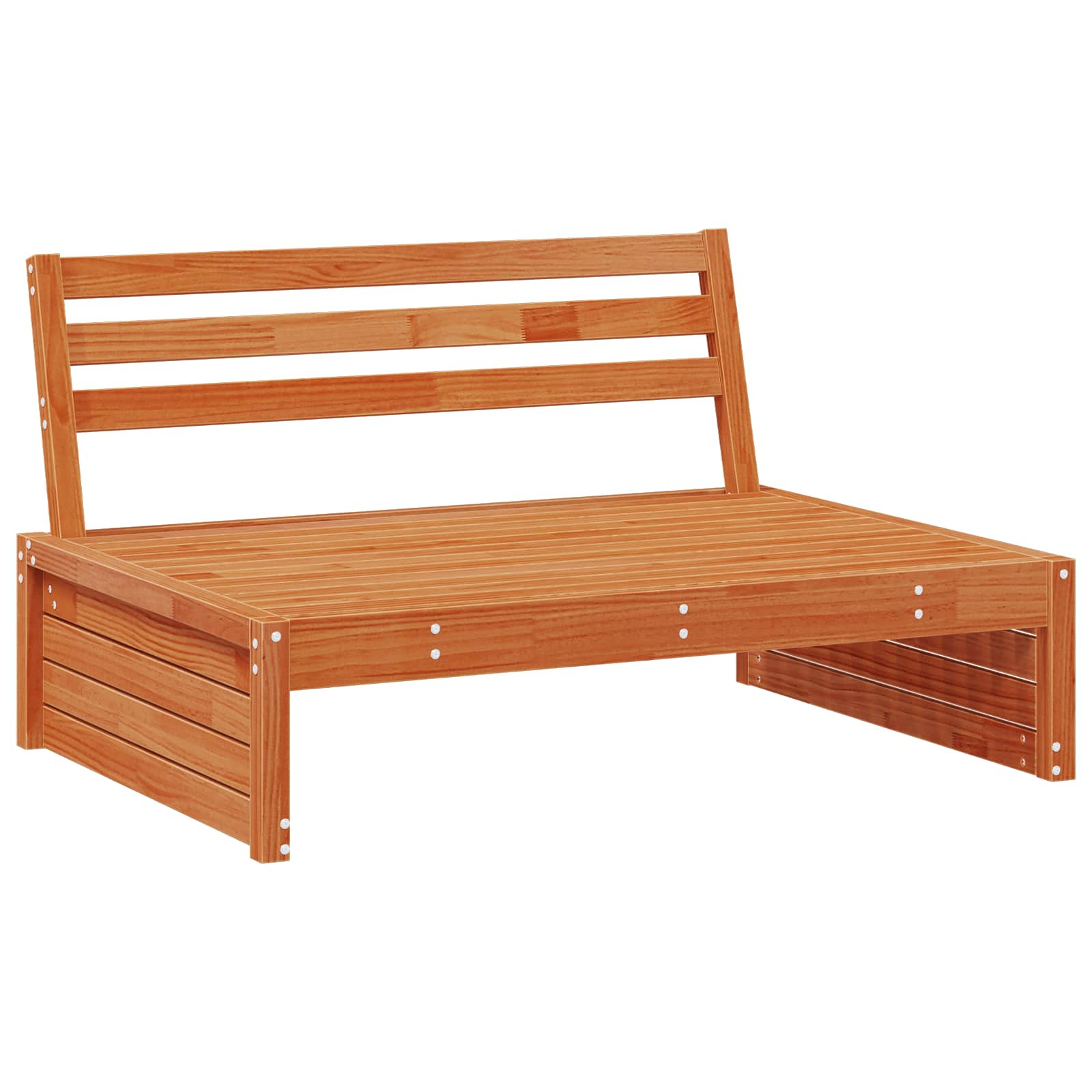 Garten Mittelssofa Massivholz Kiefer Wachsbraun