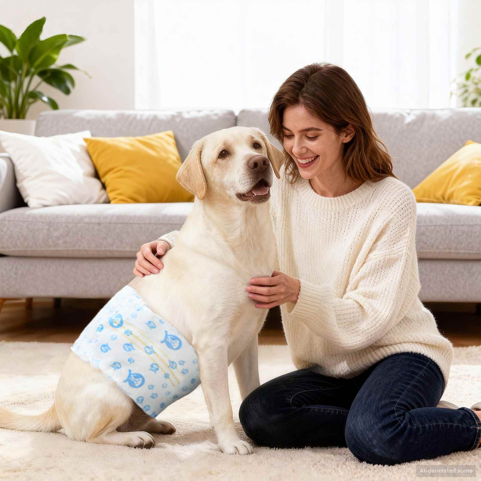 Einweg-Hundewindel für Rüden 30 pcs Weiß L