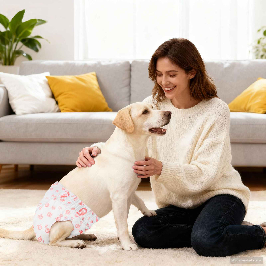 Wegwerf-Hundewindel für Hündinnen 30 pcs Weiß L