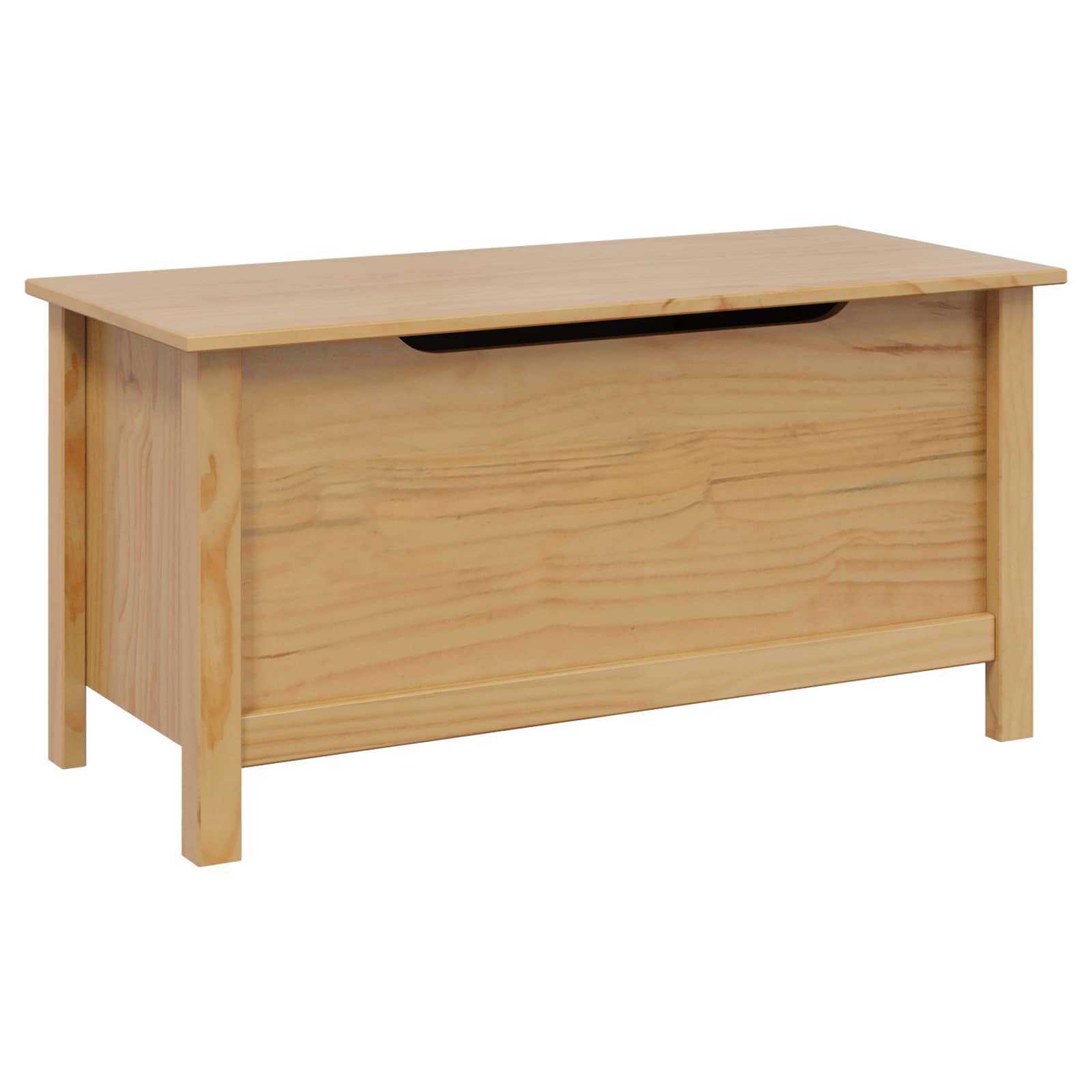 Aufbewahrungsbox mit Speicher HILL Honigbraun 90 x 40 x 45 cm
