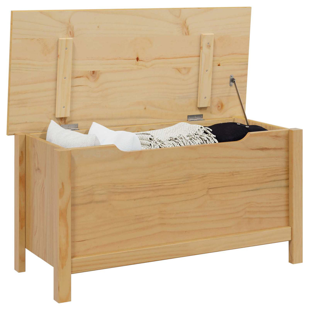 Aufbewahrungsbox mit Speicher HILL Honigbraun 90 x 40 x 45 cm