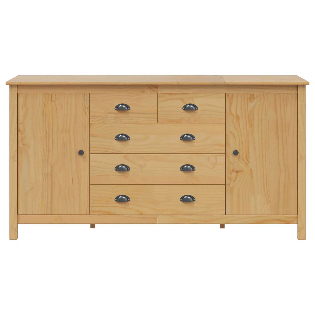 Sideboard HILL Honigbraun 154 x 40 x 80 cm Massives Kiefernholz