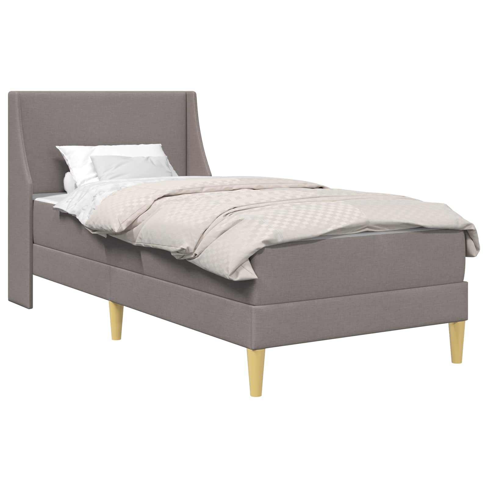 Bettgestell mit Matratze Taupe 80x 200 cm Polyester