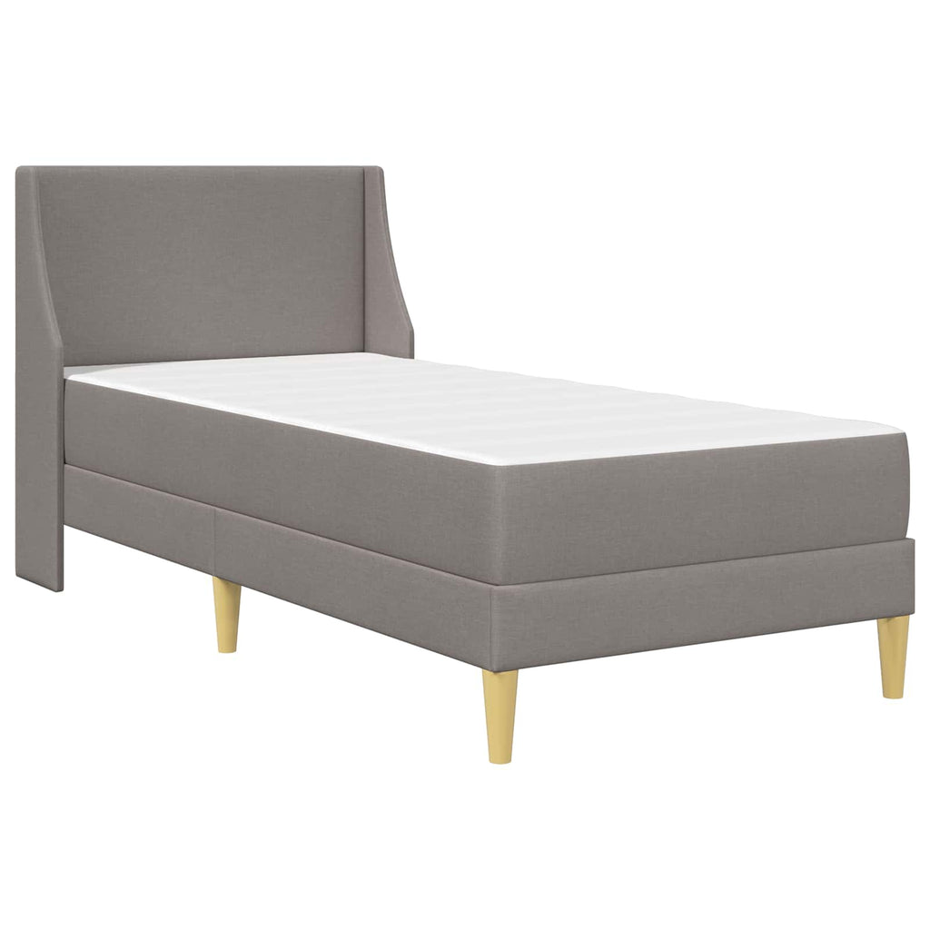 Bettgestell mit Matratze Taupe 80x 200 cm Polyester