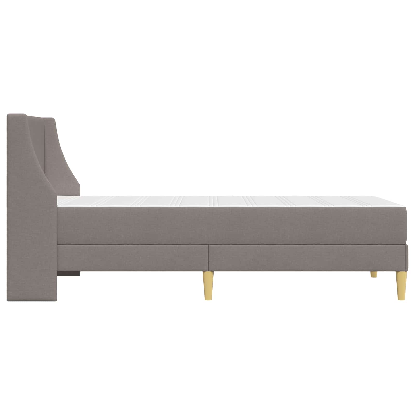 Bettgestell mit Matratze Taupe 80x 200 cm Polyester