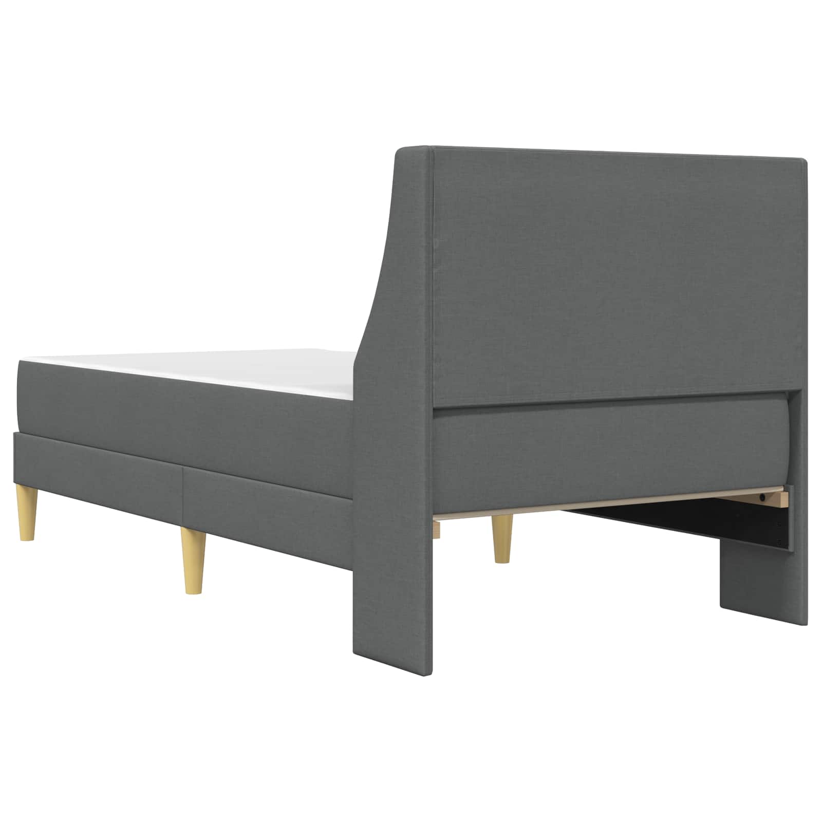 Bettgestell mit Matratze Grau 90 x 190 cm Polyester