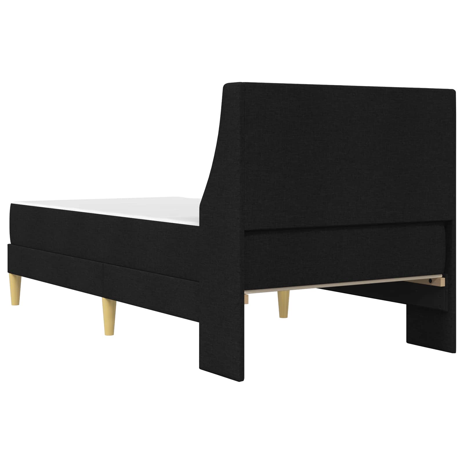 Bettgestell mit Matratze Schwarz 90 x 190 cm Polyester