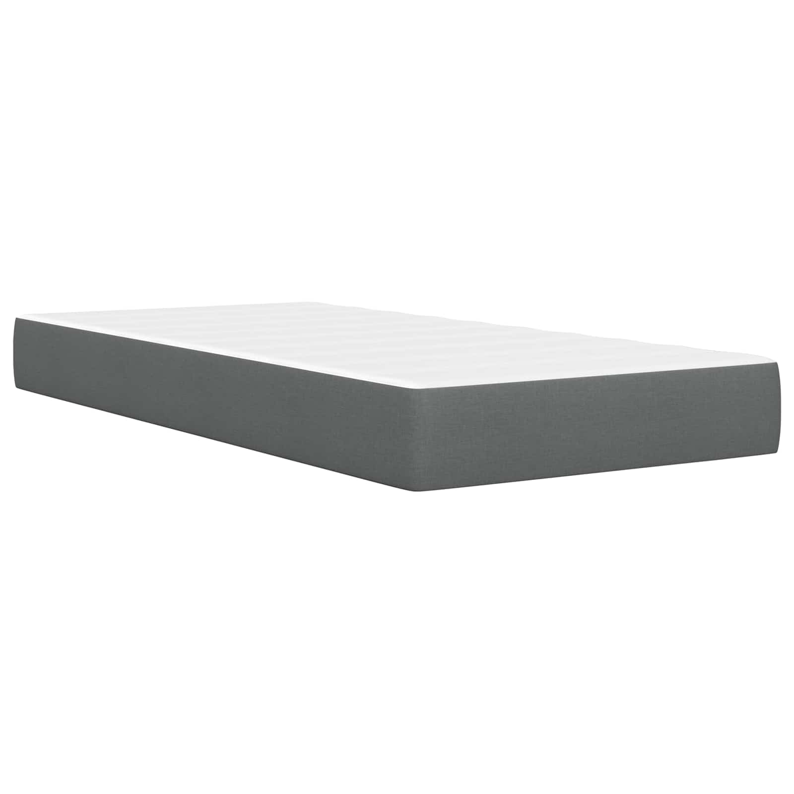Bettgestell mit Matratze Dunkelgrau 90 x 200 cm Polyester