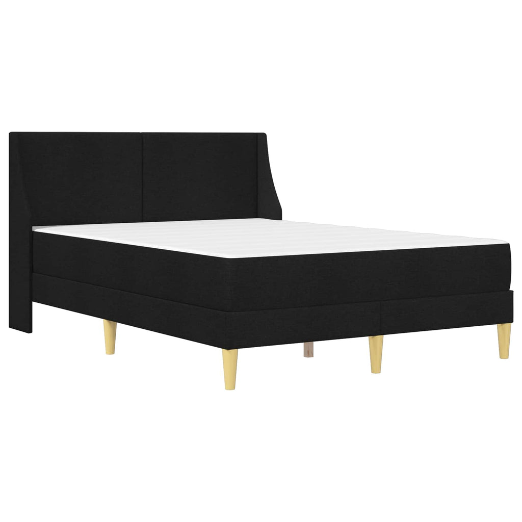 Bettgestell mit Matratze Schwarz 120 x 190 cm Polyester