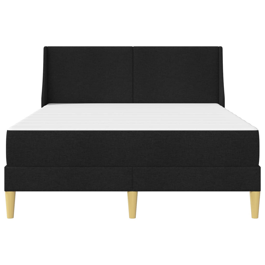 Bettgestell mit Matratze Schwarz 120 x 190 cm Polyester