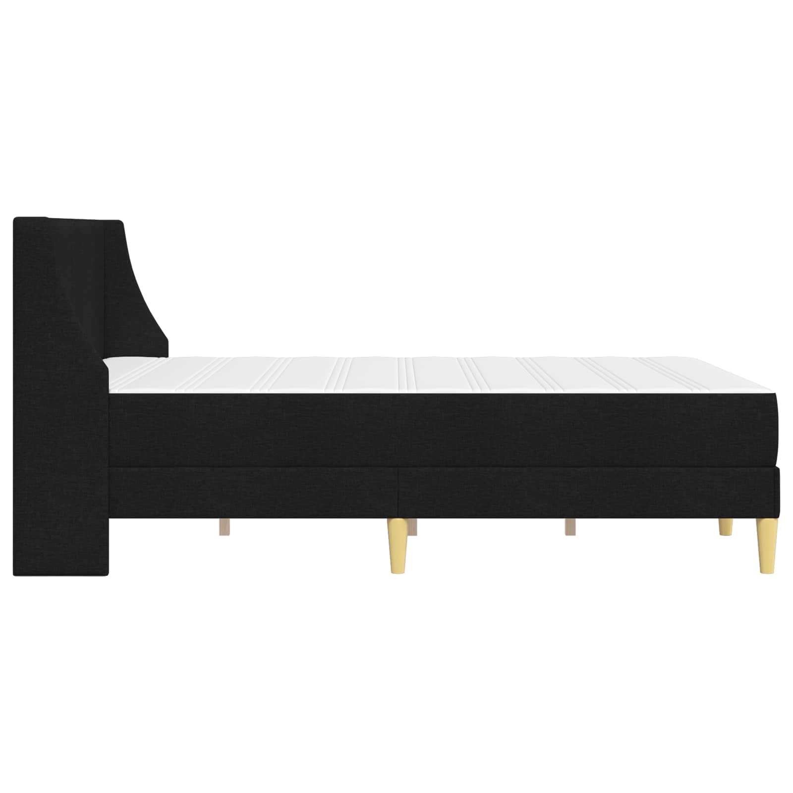 Bettgestell mit Matratze Schwarz 120 x 190 cm Polyester