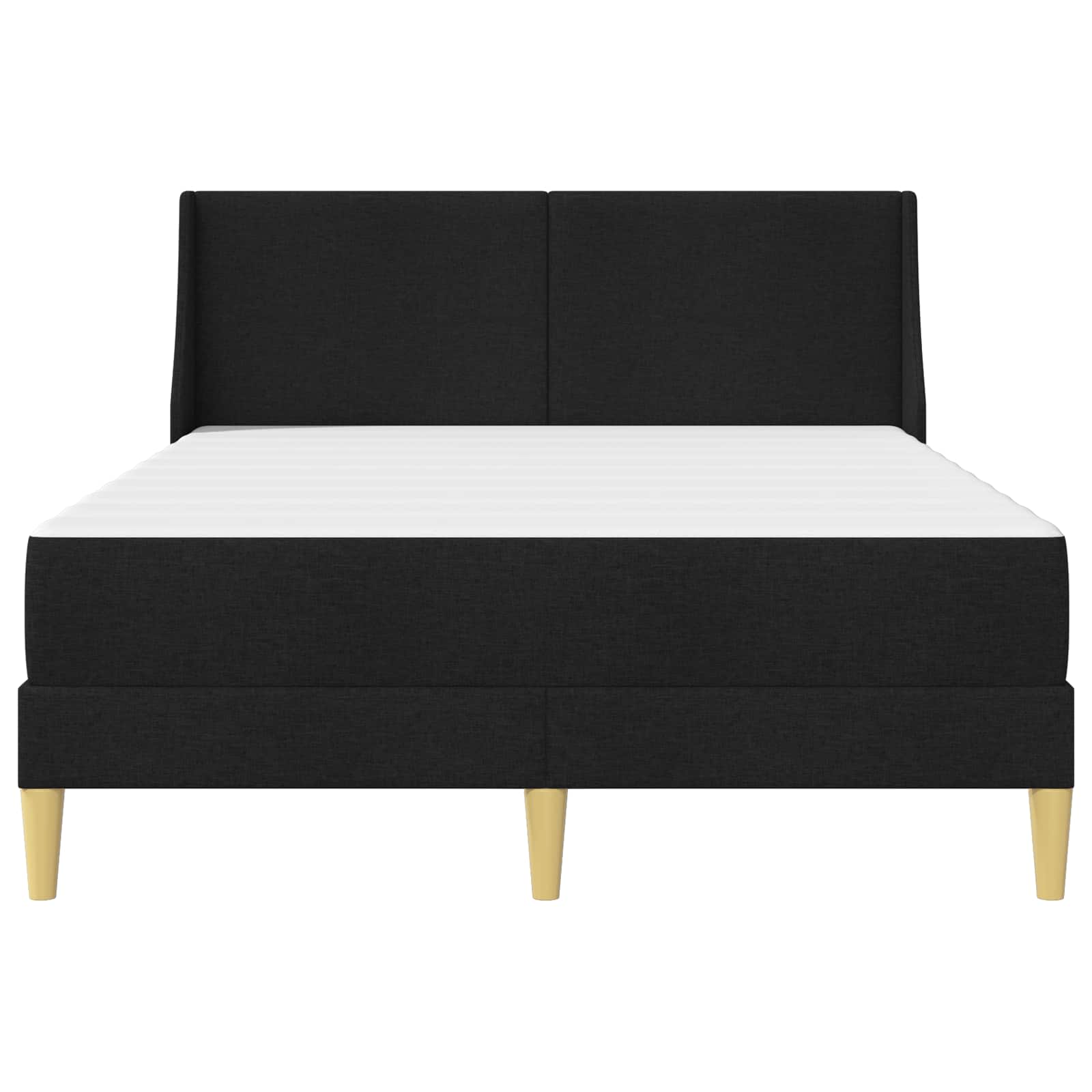 Bettgestell mit Matratze Schwarz 160 x 200 cm Polyester