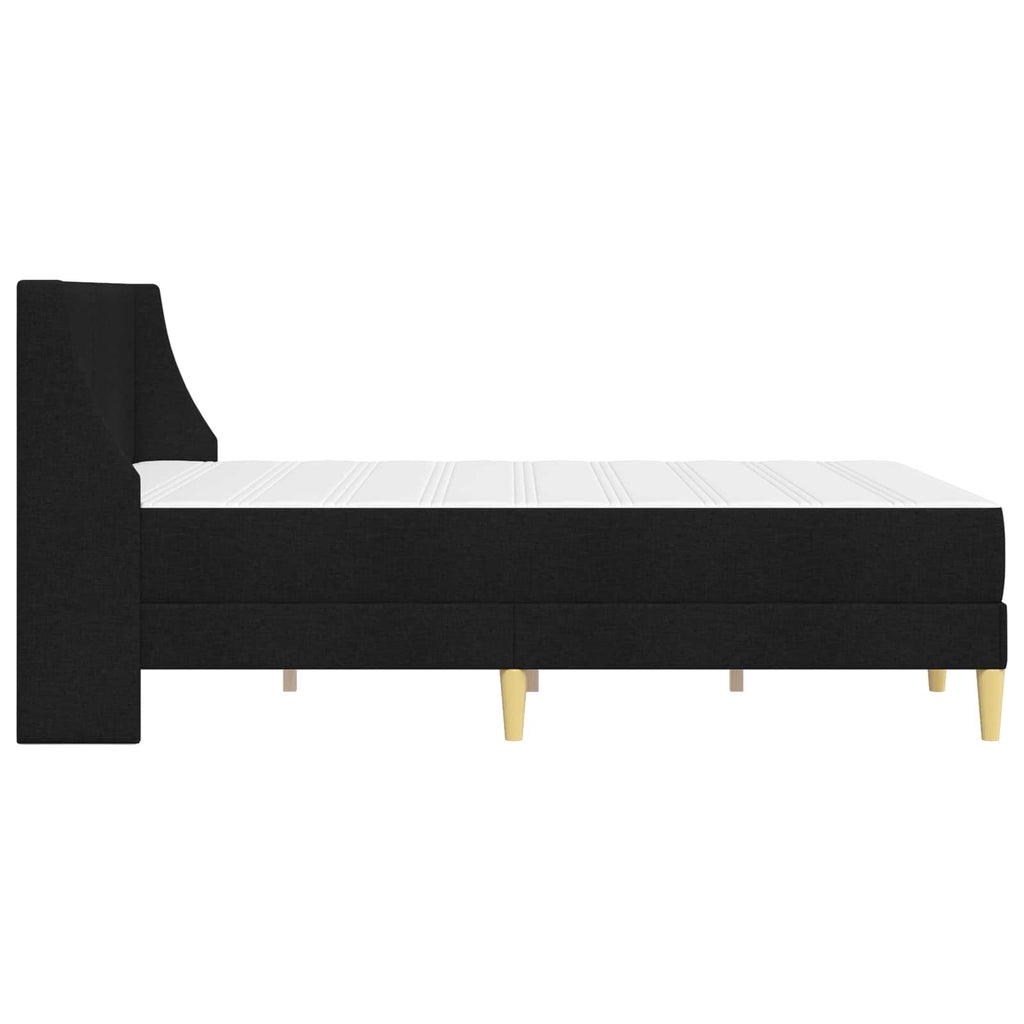 Bettgestell mit Matratze Schwarz 160 x 200 cm Polyester