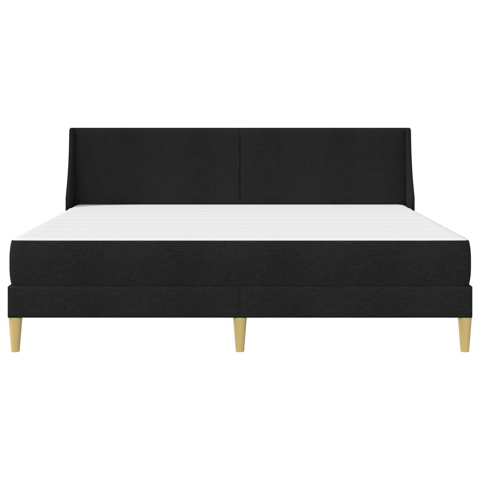Bettgestell mit Matratze Schwarz 180 x 200 cm Polyester