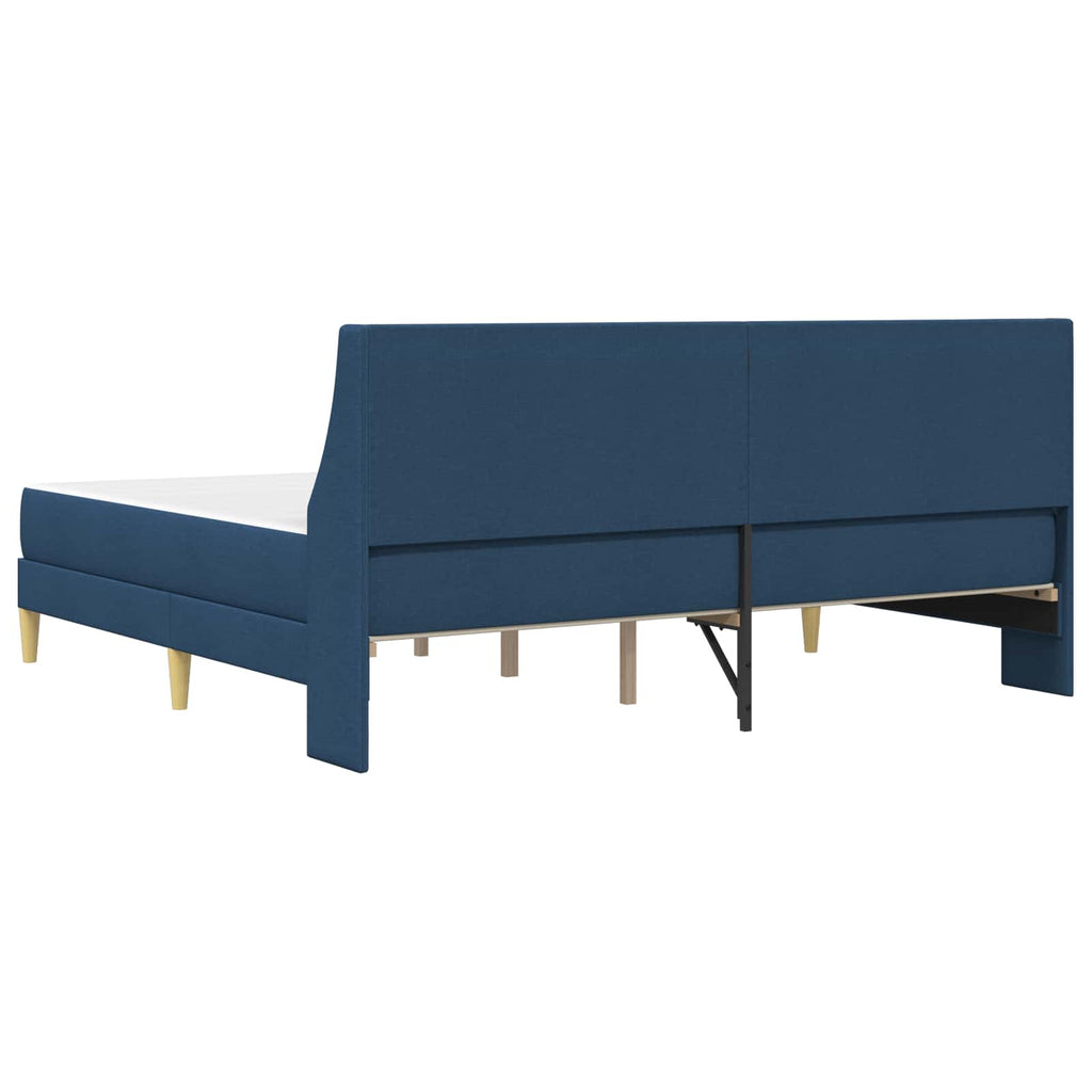 Bettgestell mit Matratze Blau 180 x 200 cm Polyester