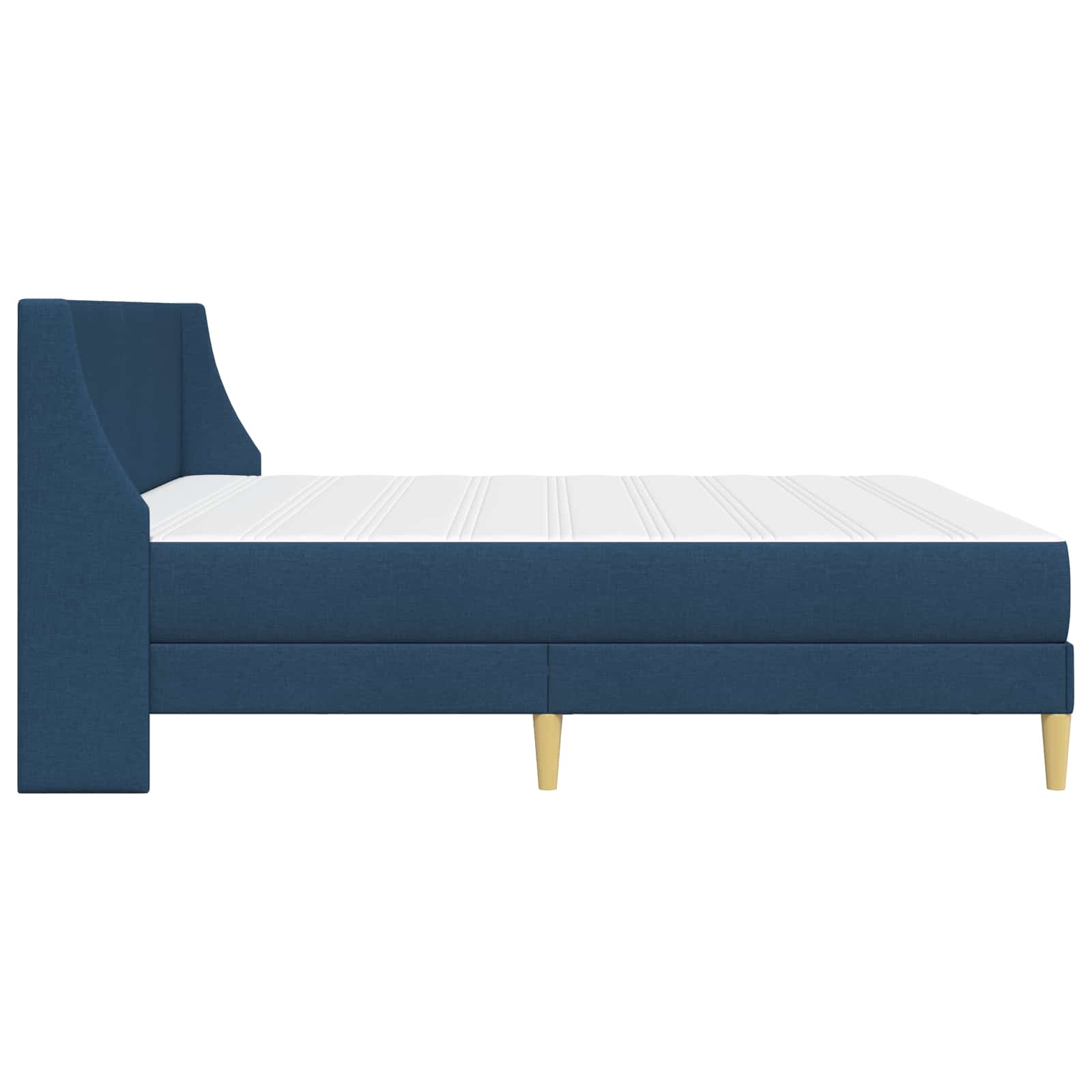 Bettgestell mit Matratze Blau 180 x 200 cm Polyester