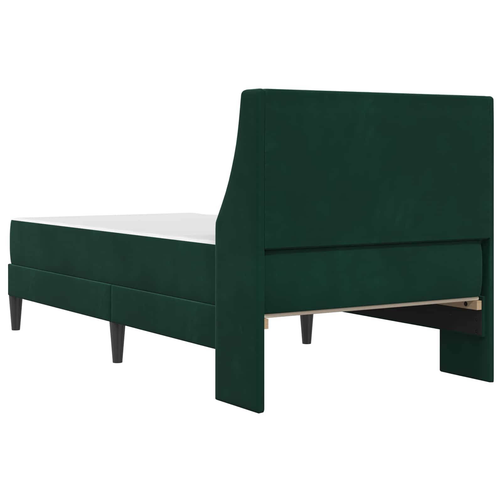 Bettgestell mit Matratze Dunkelgrün 90 x 190 cm Samt