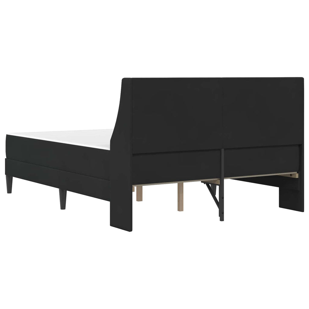 Bettgestell mit Matratze mit Matratze Schwarz 160 x 200 cm Samt
