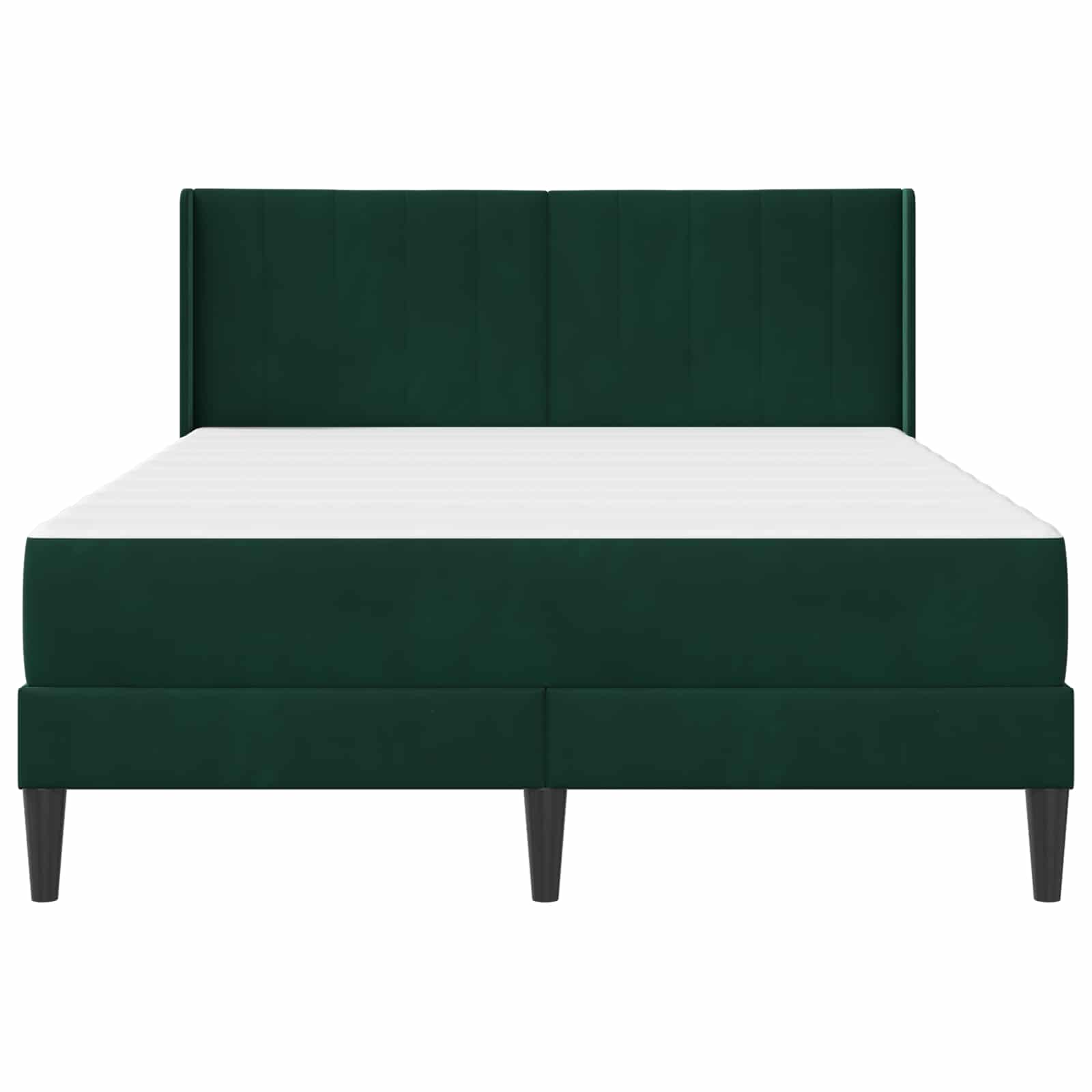 Bettgestell mit Matratze Dunkelgrün 120 x 190 cm Samt