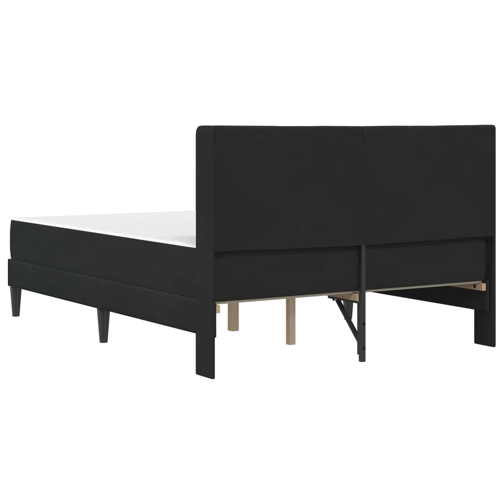 Bettgestell mit Matratze mit Kopfteil Schwarz 120 x 200 cm Samt