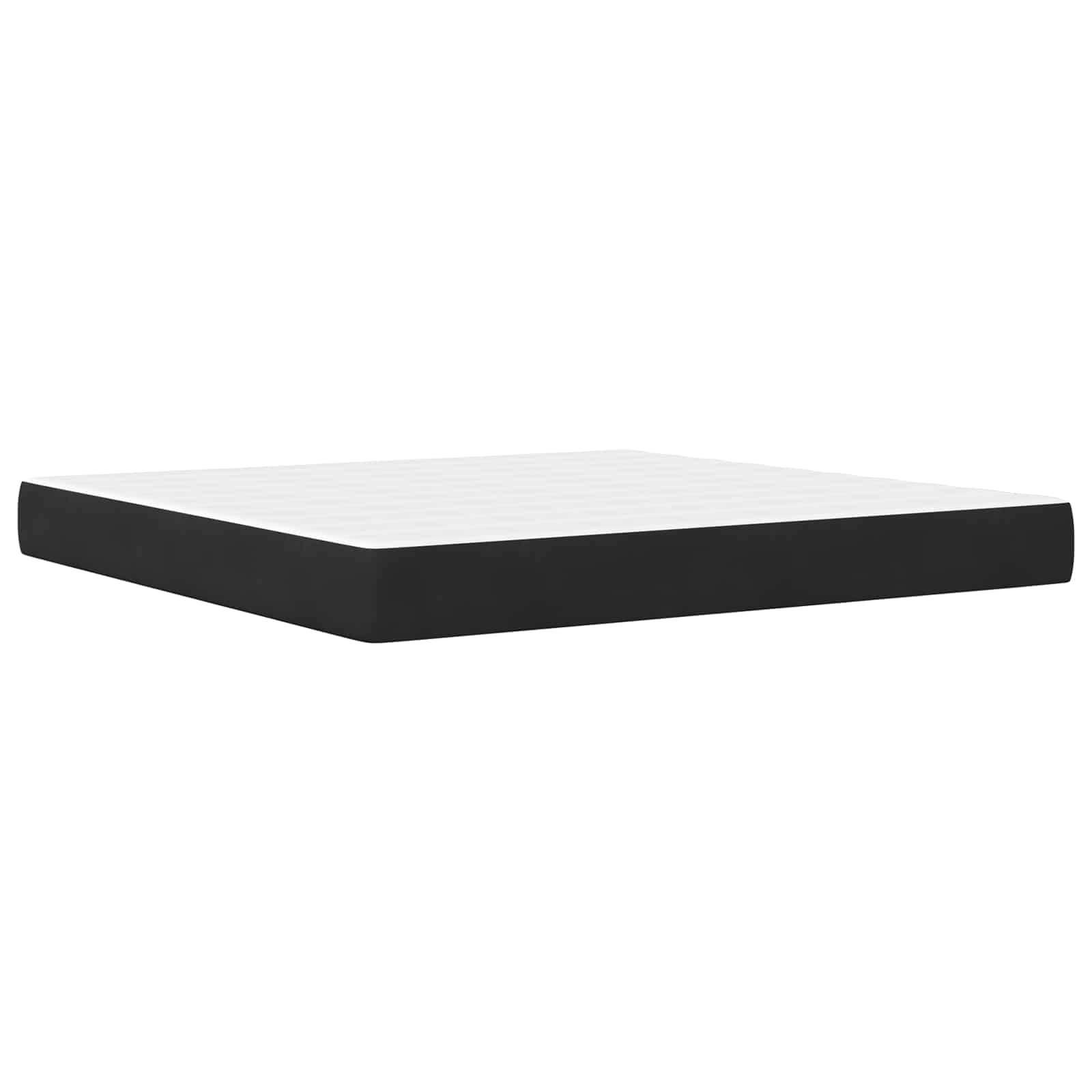 Bettgestell mit Matratze mit Kopfteil Schwarz 200 x 200 cm Samt