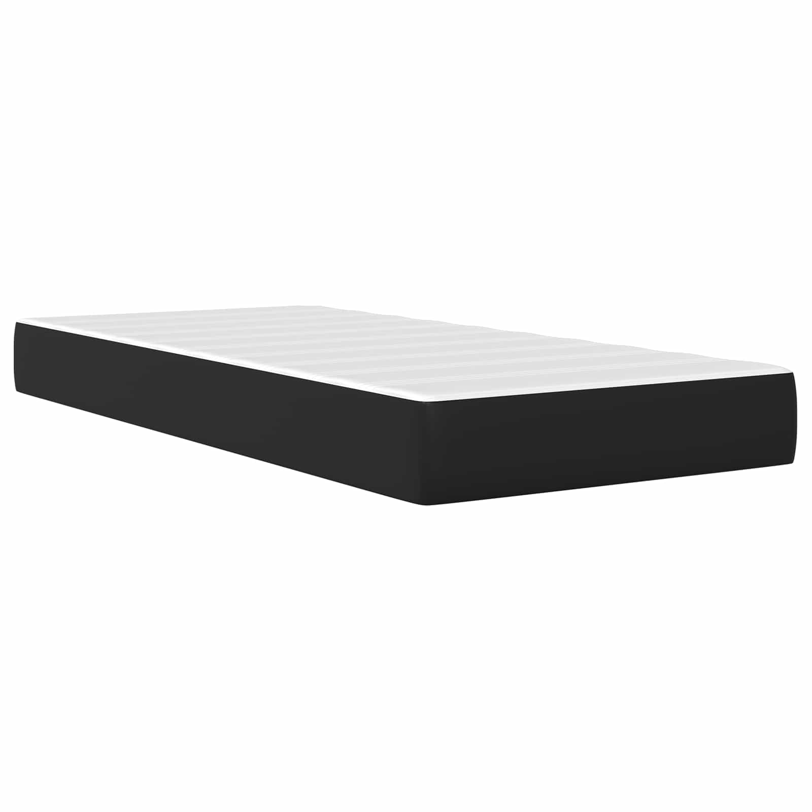 Bettgestell mit Matratze Schwarz 80 x 200 cm Kunstleder