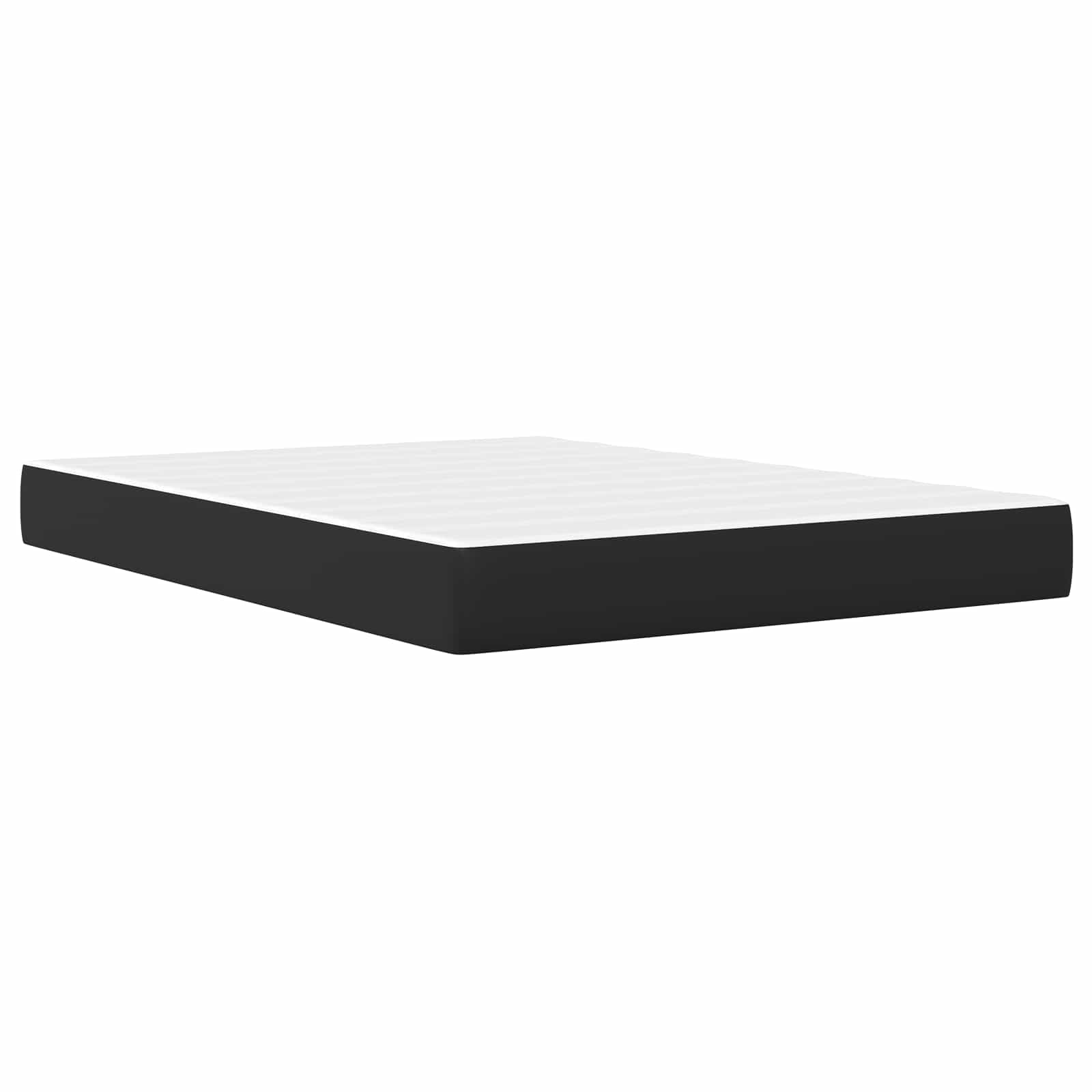 Bettgestell mit Matratze Schwarz 140 x 190 cm Kunstleder