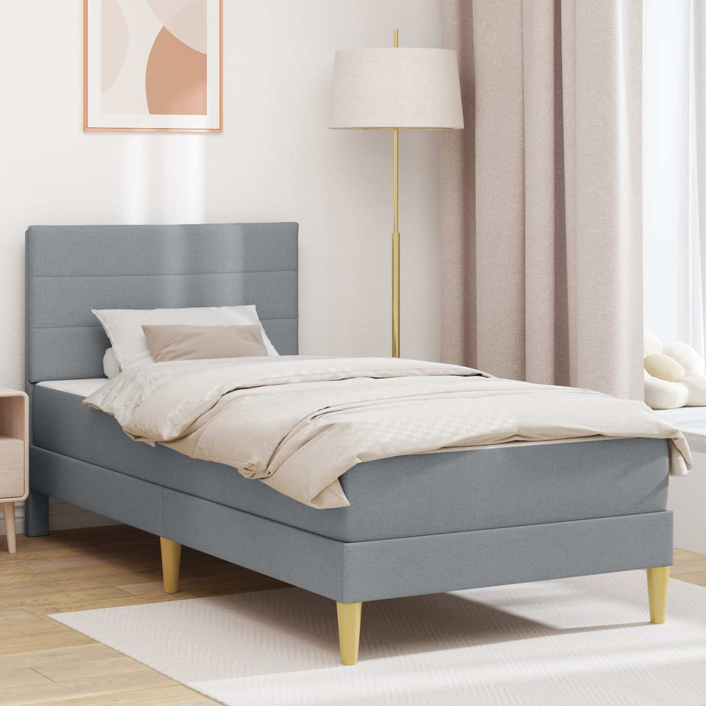 Bettrahmen Hellgrau 90 x 190 cm Polyester