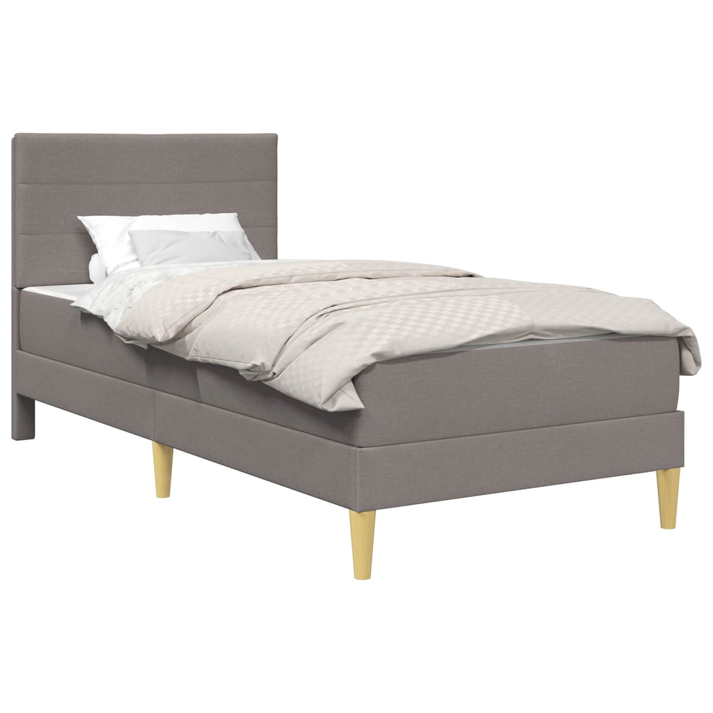 Bettrahmen Taupe 90 x 190 cm Polyester