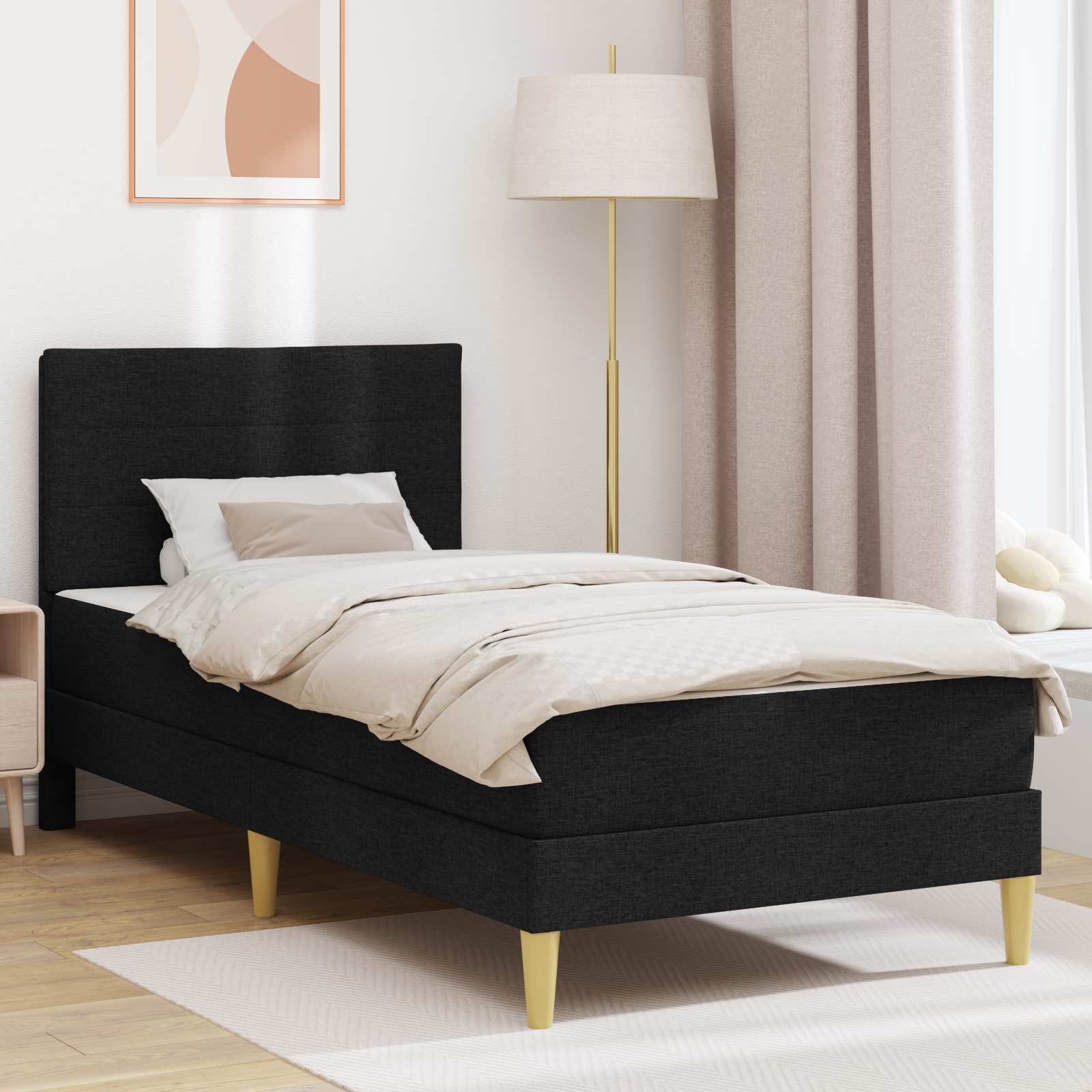 Bettrahmen Schwarz 90 x 200 cm Polyester