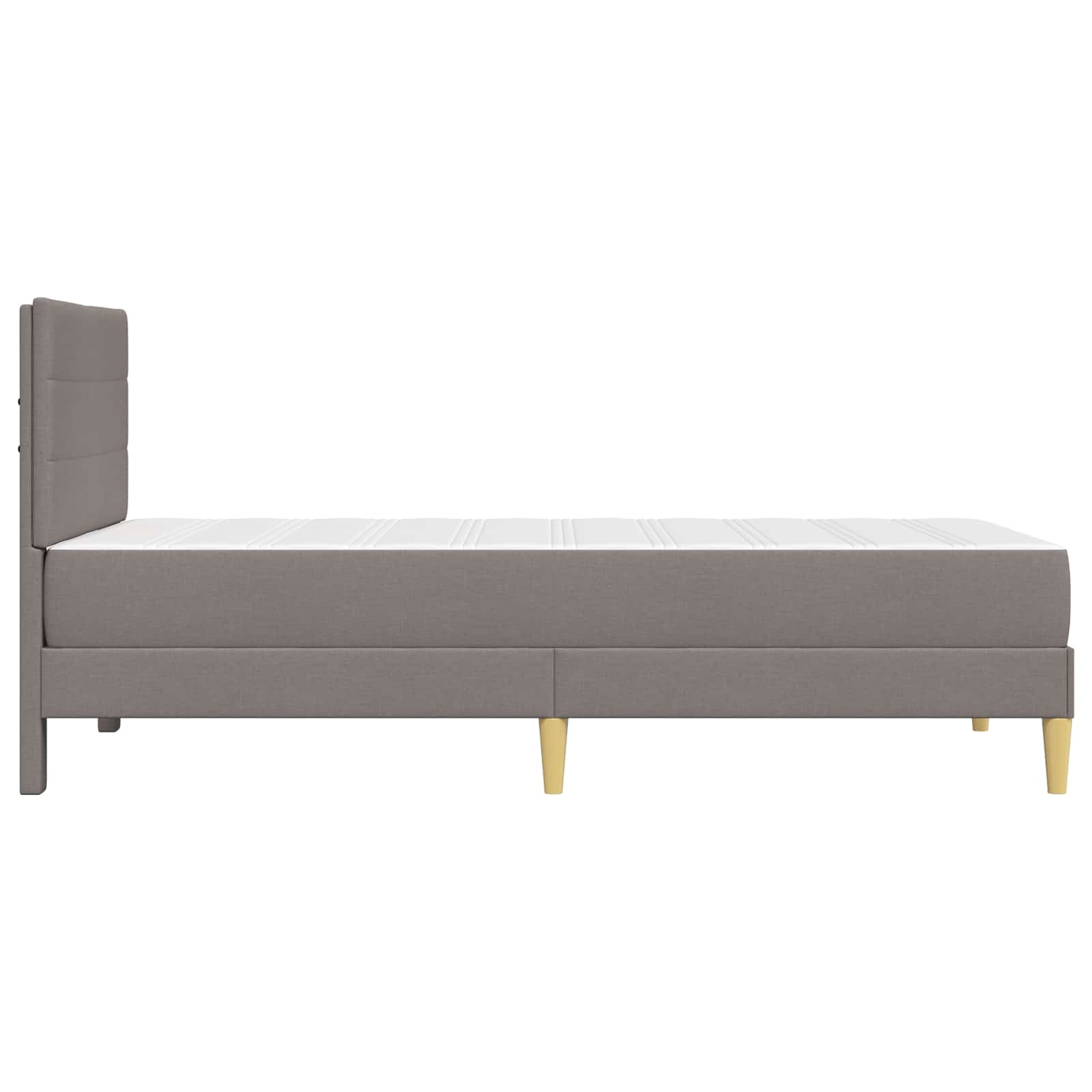 Bettrahmen Taupe 90 x 200 cm Polyester