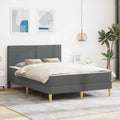 Bettrahmen Dunkelgrau 120 x 190 cm Polyester