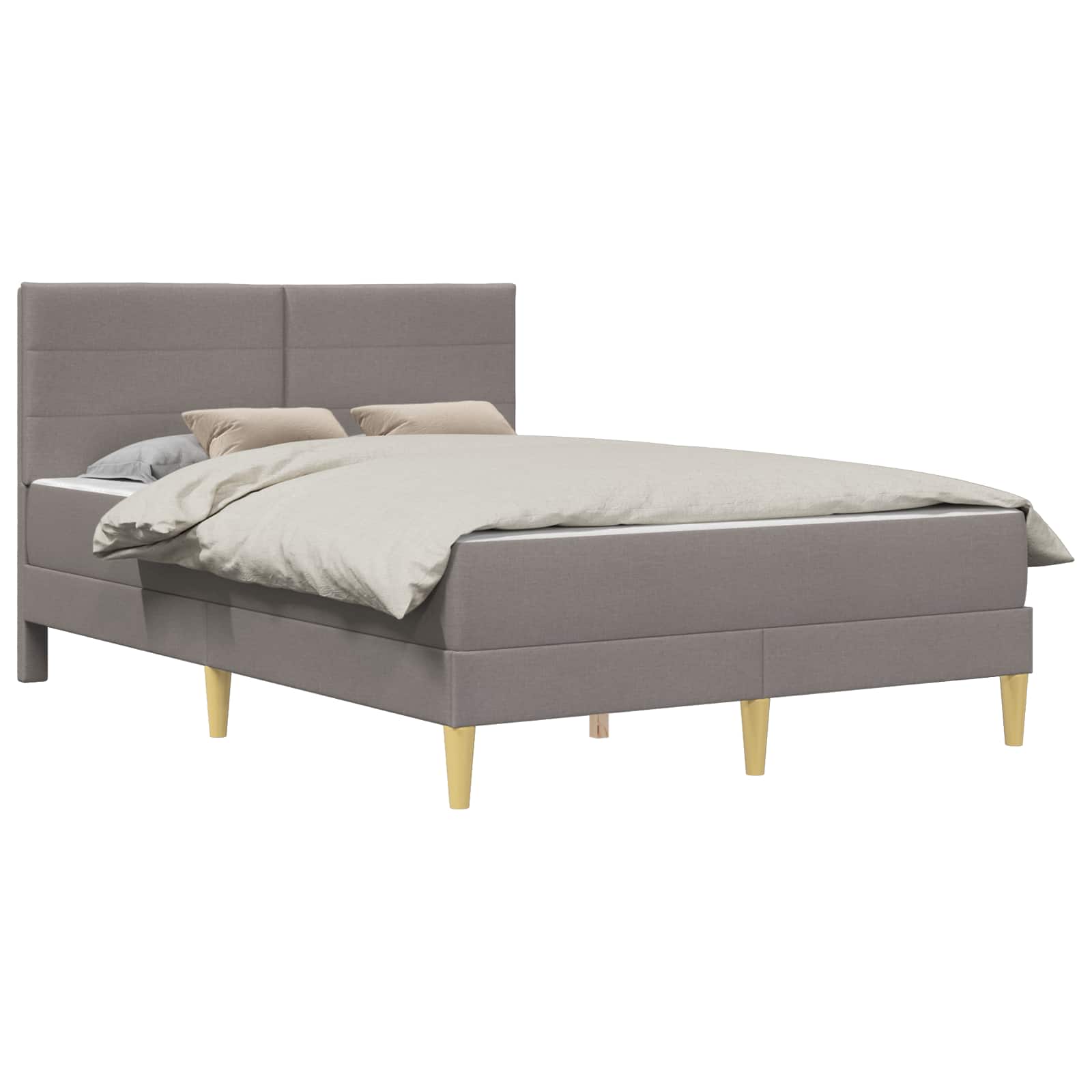 Bettrahmen Taupe 160 x 200 cm Polyester